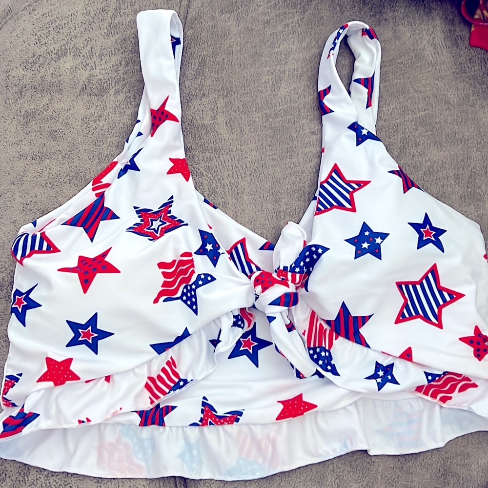 Fourth of July swim suit top